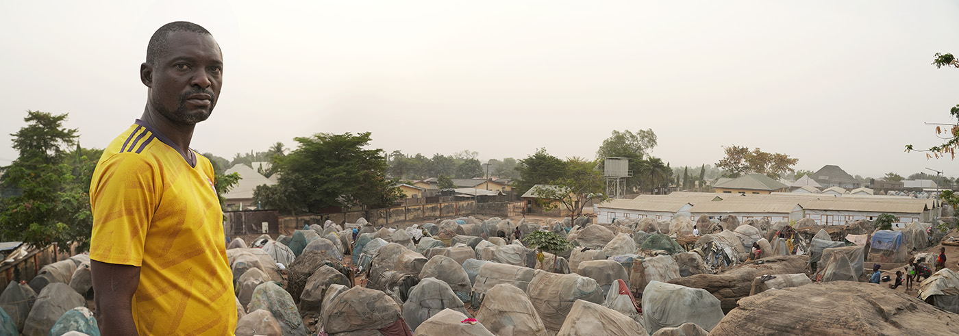 Pastor Barnabas overlooks the IDP camp