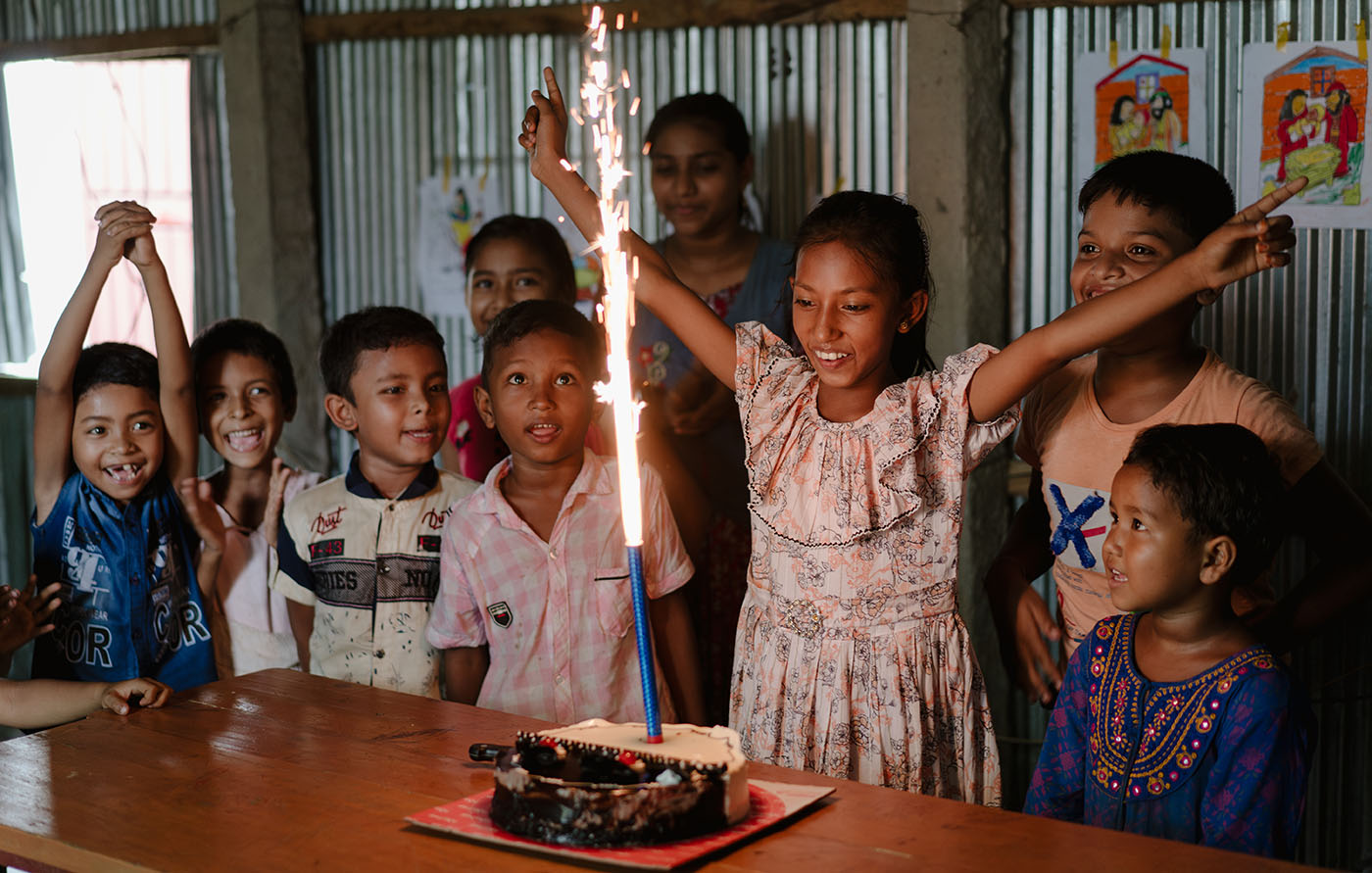 Rumana, a 9 year old girl in Bangladesh, celebrates Christmas