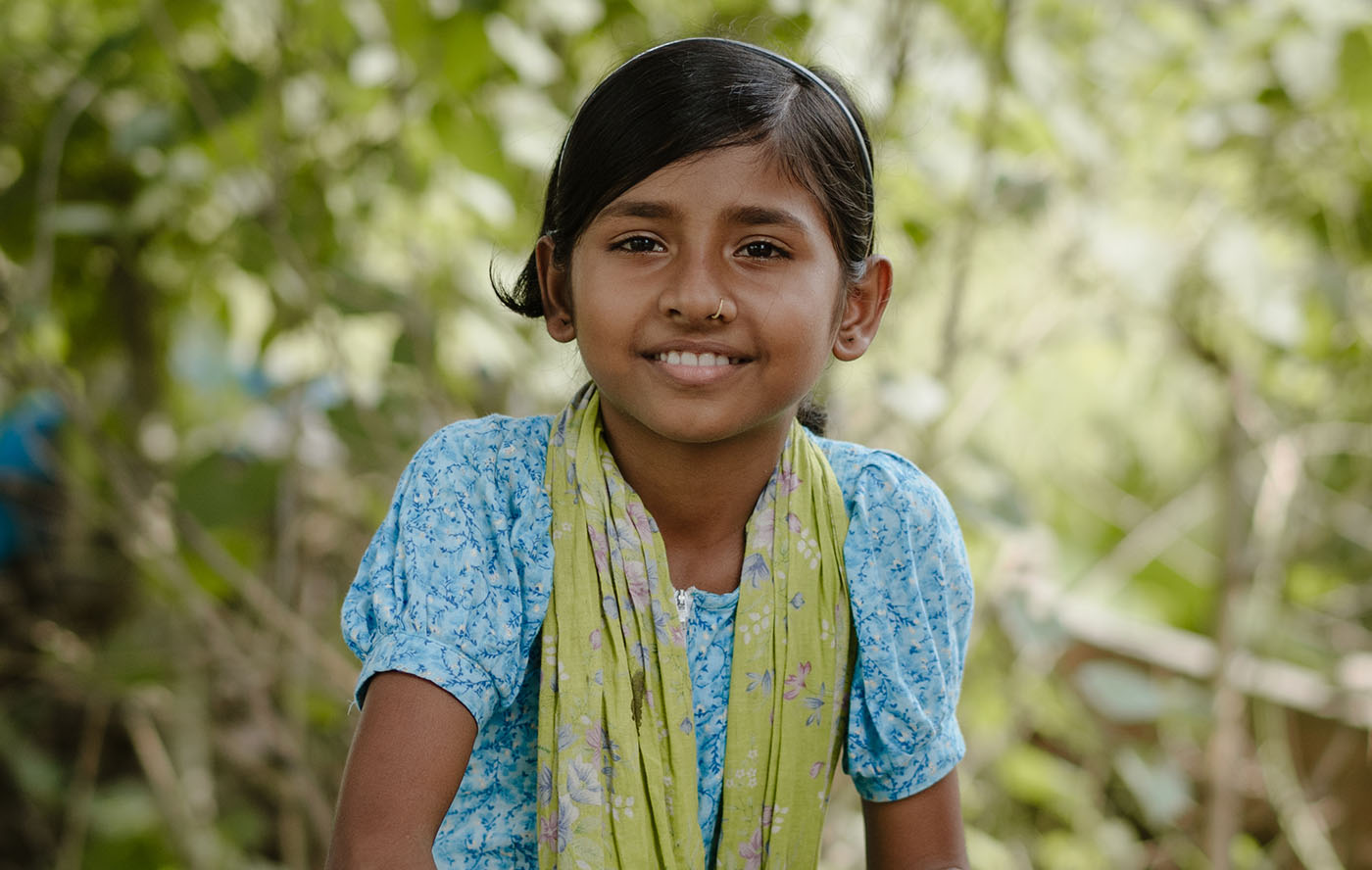 A girl in Bangladesh looking confident